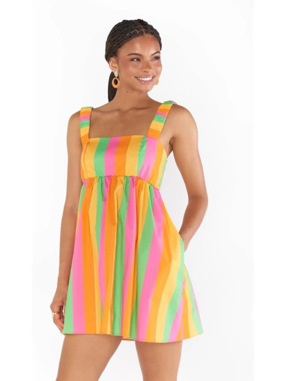 Show Me Your Mumu Prim Mini Dress Women Size Large Color Blooming Tulips 2 NEW!!